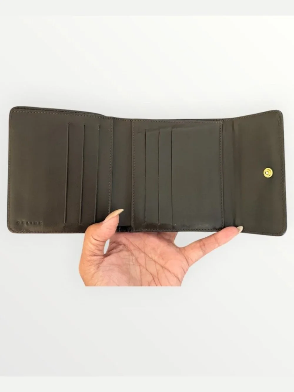 Celine C-Macadam Brown Monogram Trifold Wallet Vintage